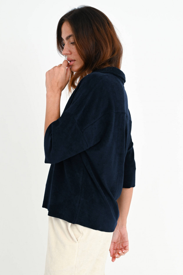 Love Joy Victory Frottee Poloshirt in Navy