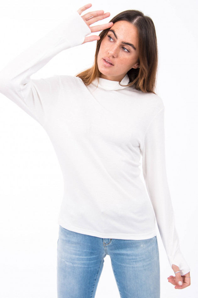 Love Joy Victory Longsleeve mit Rollkragen in Weiß