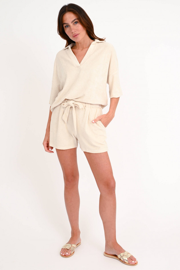 Love Joy Victory Frottee Shorts in Creme