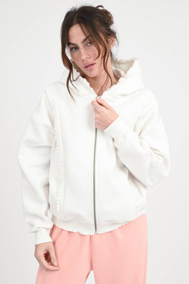 Love Joy Victory Sweatshirt-Jacke SALY mit Rüschen-Details in Ice