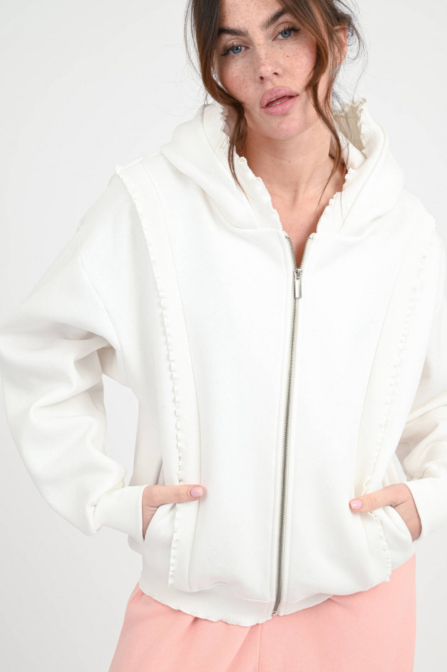 Love Joy Victory Sweatshirt-Jacke SALY mit Rüschen-Details in Ice