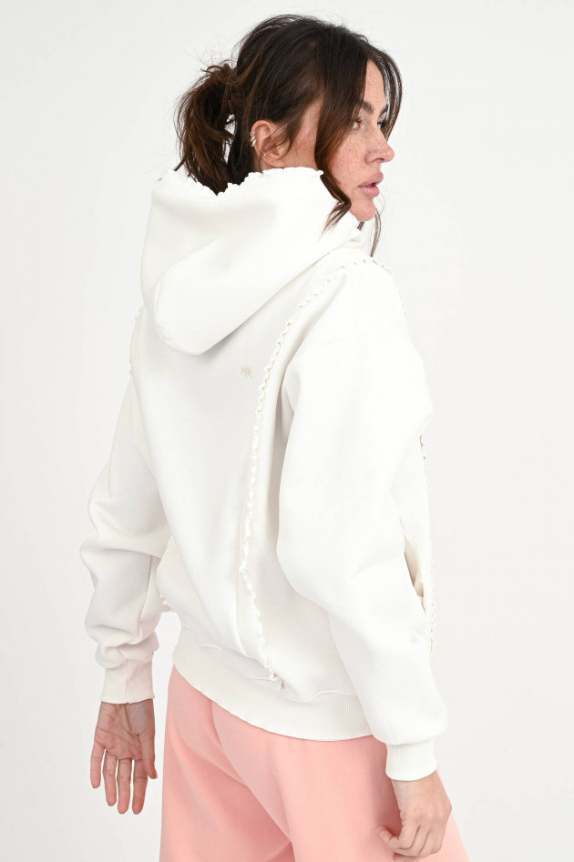 Love Joy Victory Sweatshirt-Jacke SALY mit Rüschen-Details in Ice