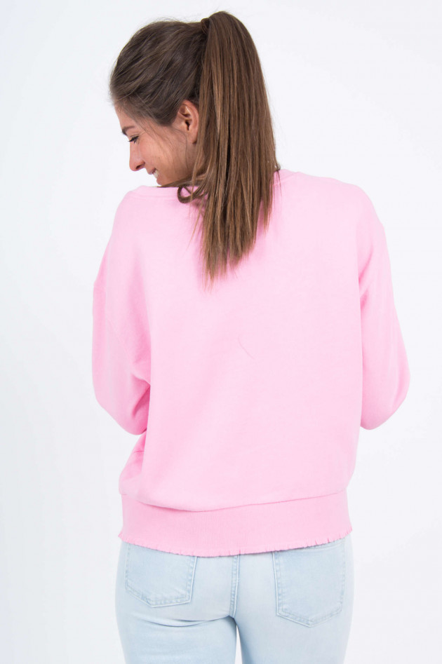 Love Joy Victory Sweater mit Rüschensaum in Pink