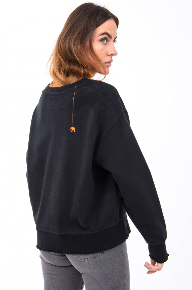 Love Joy Victory Basic-Sweater in Schwarz