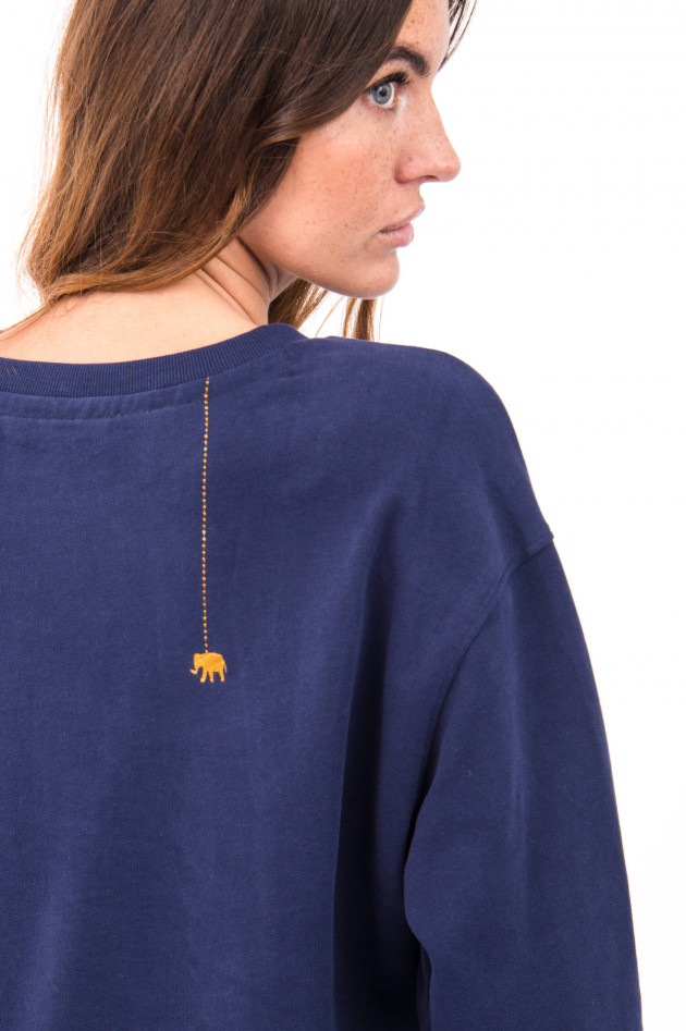 Love Joy Victory Basic-Sweater in Blau
