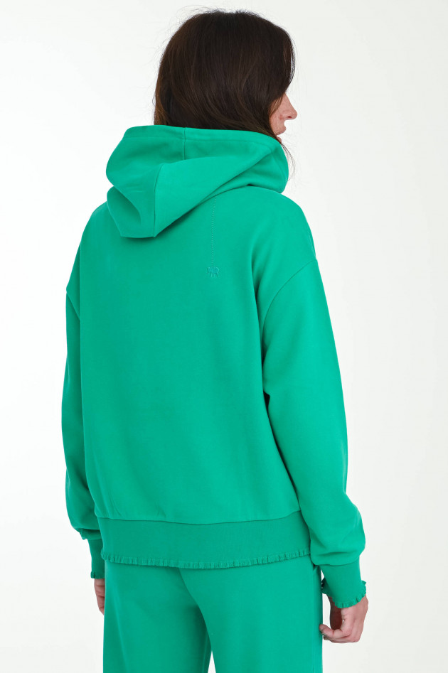 Love Joy Victory Hoodie mit Rüschen-Details in Smaragdgrün