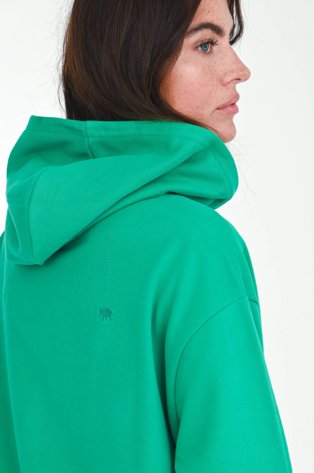 Love Joy Victory Hoodie mit Rüschen-Details in Smaragdgrün