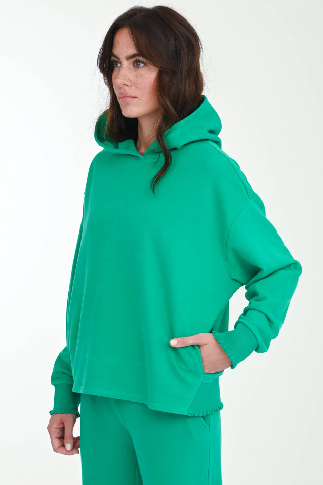 Love Joy Victory Hoodie mit Rüschen-Details in Smaragdgrün