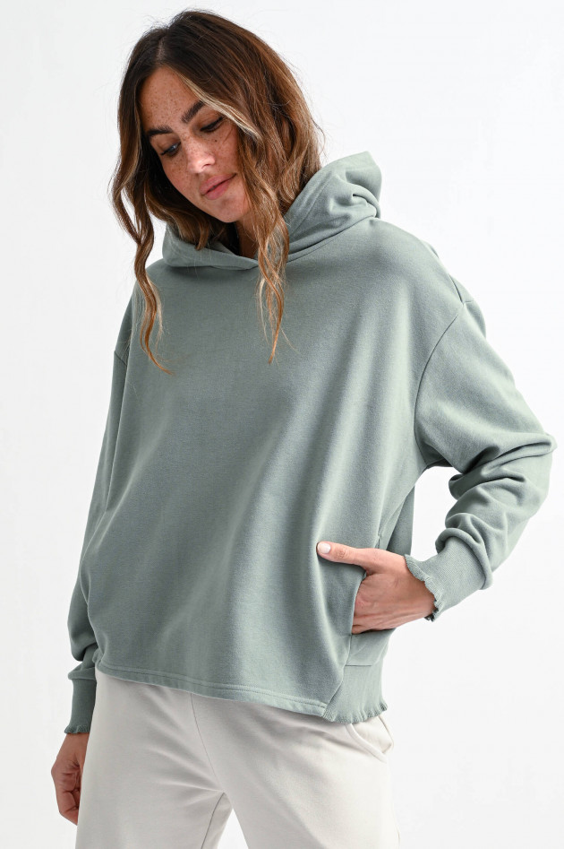 Love Joy Victory Hoodie mit Rüschen-Details in Salbei