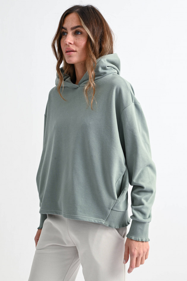 Love Joy Victory Hoodie mit Rüschen-Details in Salbei