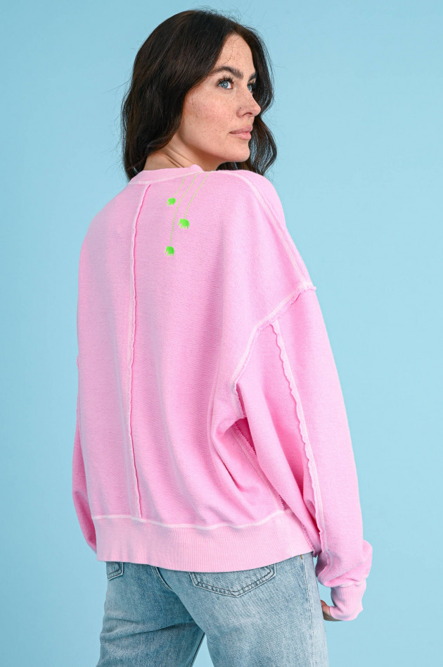 Love Joy Victory Reversable Frottee-Sweater in Rosa