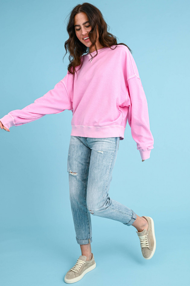 Love Joy Victory Reversable Frottee-Sweater in Rosa