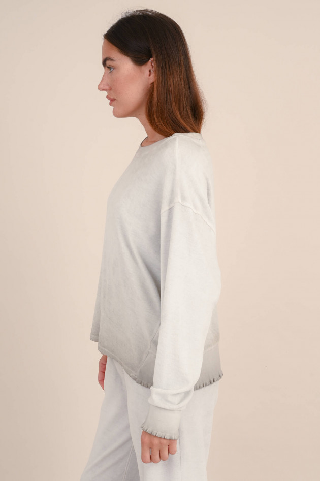 Love Joy Victory Velvet Terry Sweatshirt mit Rüschen in Grau