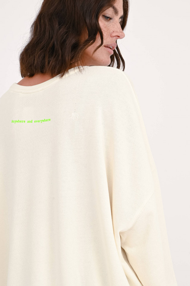 Love Joy Victory Oversize-Sweatshirt MOA in Creme