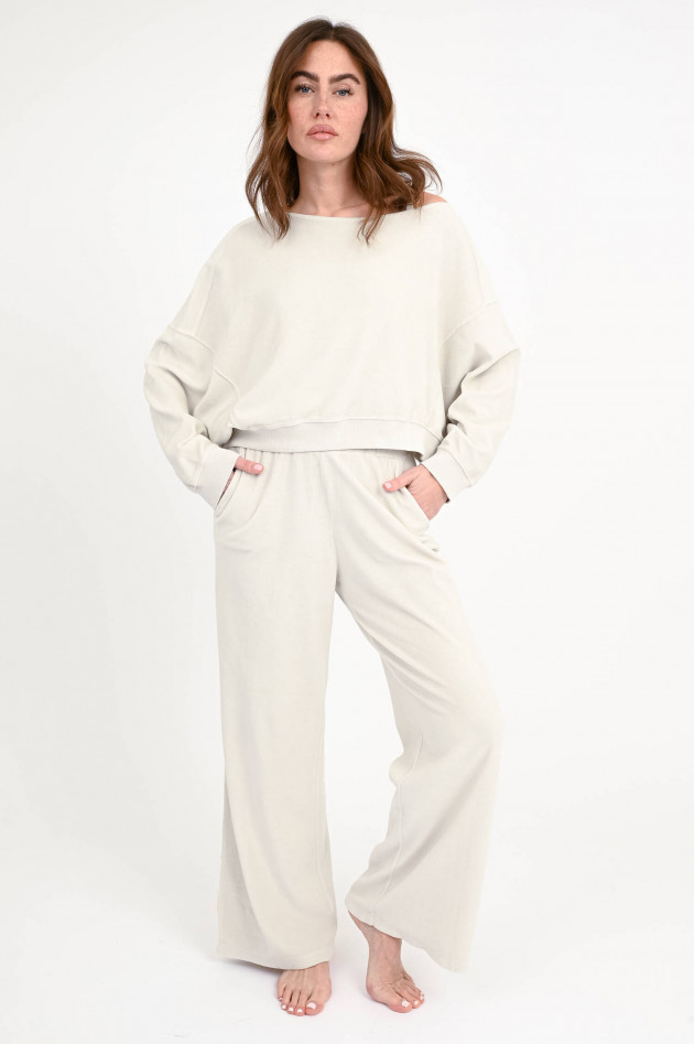 Love Joy Victory Cropped-Sweatshirt MARTI in Stone