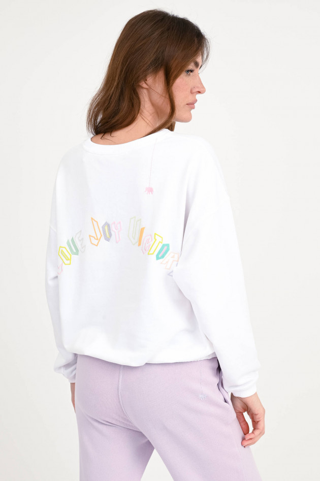 Love Joy Victory Sweatshirt MARYLAND mit XXL-Backprint in Weiß