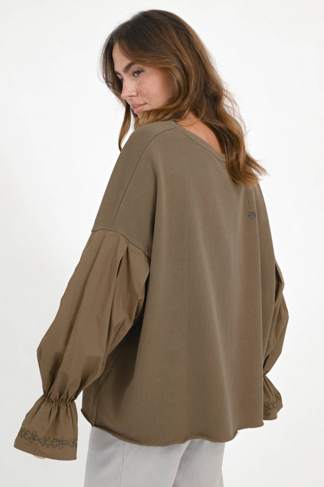 Love Joy Victory Sweatshirt SALEM mit Details in Khaki