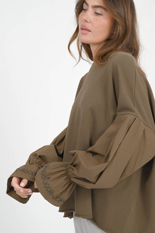 Love Joy Victory Sweatshirt SALEM mit Details in Khaki