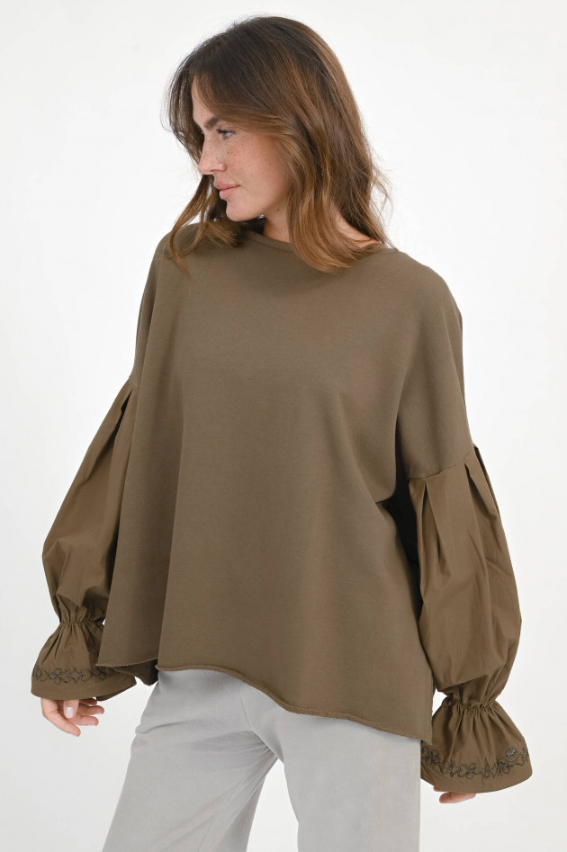 Love Joy Victory Sweatshirt SALEM mit Details in Khaki