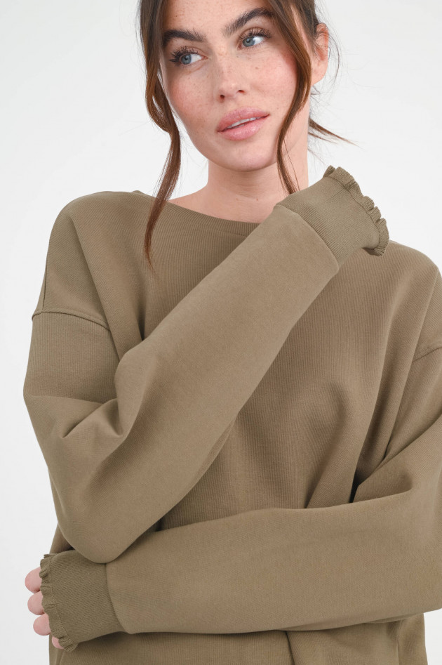 Love Joy Victory Sweatshirt ROSE mit Back-Print in Khaki