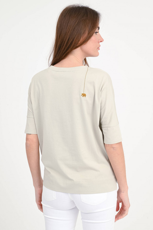 Love Joy Victory T-Shirt DHALIA mit V-Neck in Hellgrau