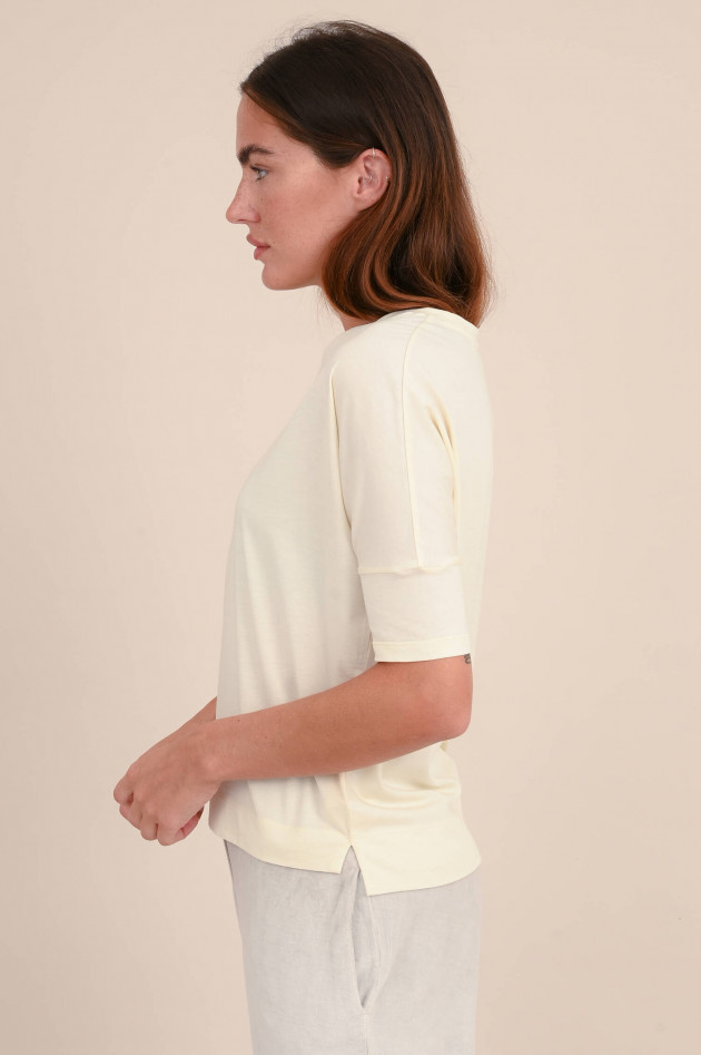 Love Joy Victory Boxy Shirt aus Baumwolle in Natur