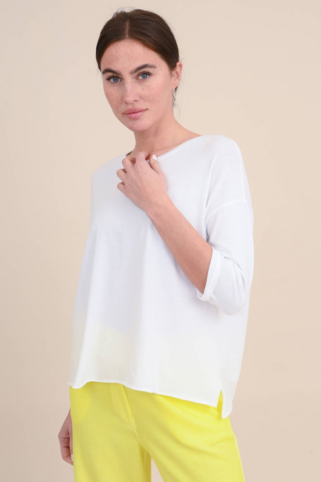 Love Joy Victory Sweatshirt aus Baumwoll-Mix in Weiß
