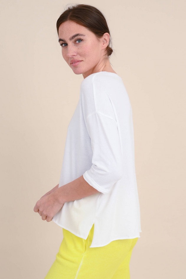 Love Joy Victory Sweatshirt aus Baumwoll-Mix in Weiß