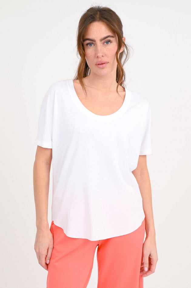 Love Joy Victory Shirt SANTA CLARA mit verlängertem Rücken in Weiß