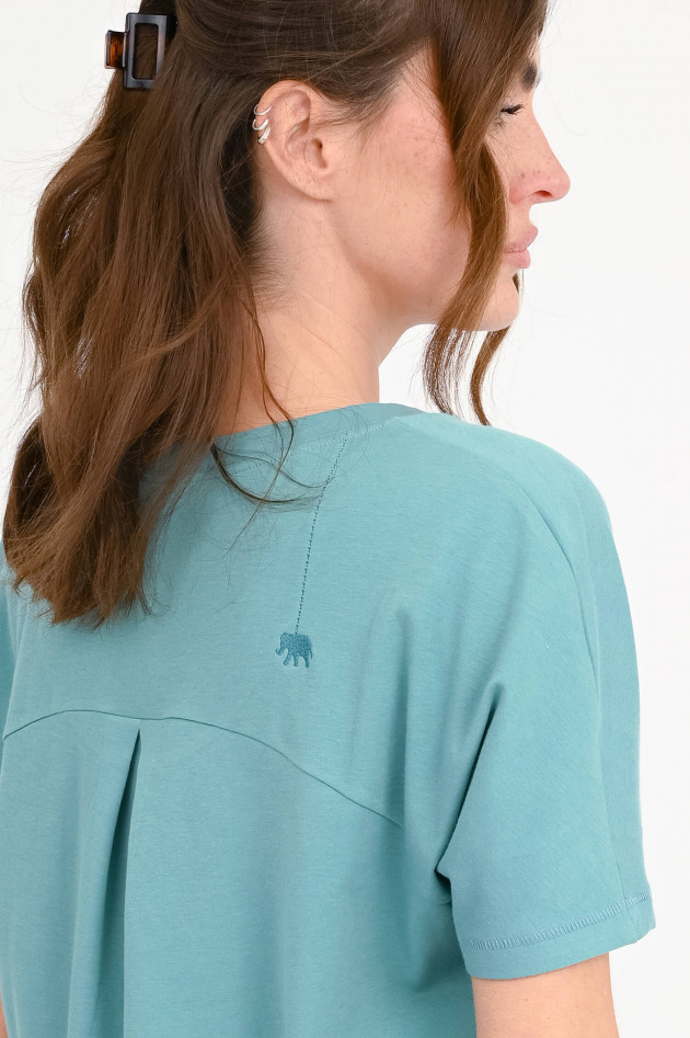 Love Joy Victory Shirt SANTA CLARA mit verlängertem Rücken in Cyan