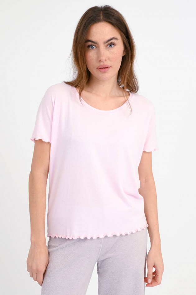 Love Joy Victory Shirt ADELA mit Rüschensaum in Rosa
