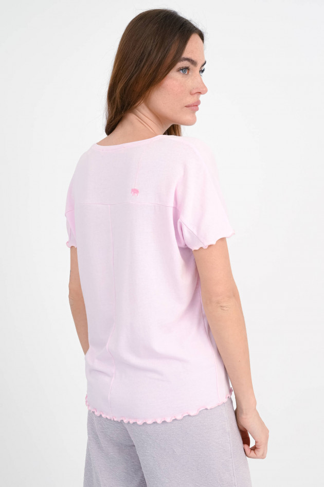Love Joy Victory Shirt ADELA mit Rüschensaum in Rosa