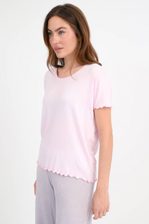 Love Joy Victory Shirt ADELA mit Rüschensaum in Rosa