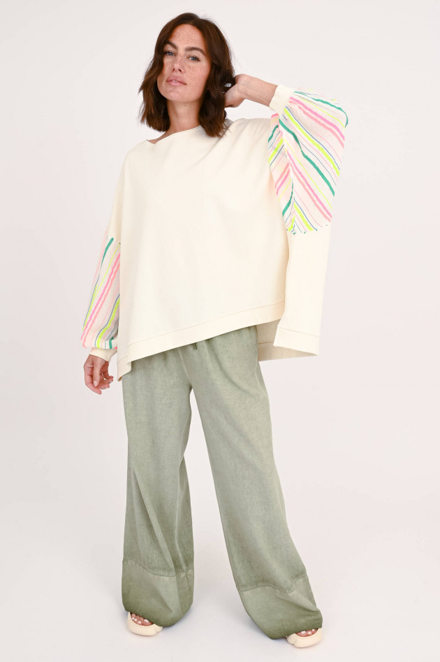 Love Joy Victory Oversize Sweater in Creme/Multicolor