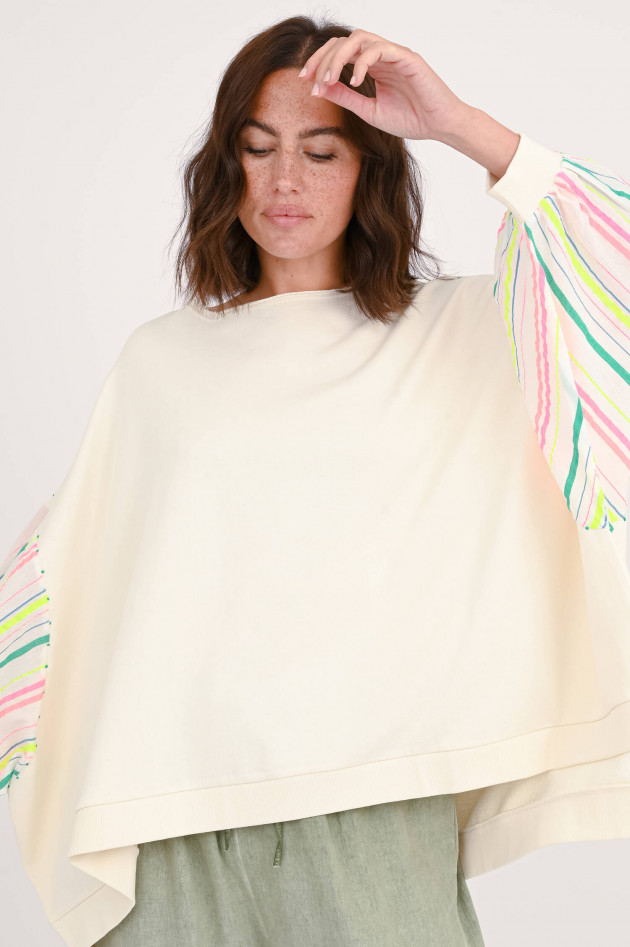 Love Joy Victory Oversize Sweater in Creme/Multicolor