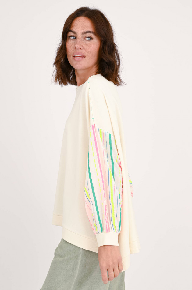 Love Joy Victory Oversize Sweater in Creme/Multicolor