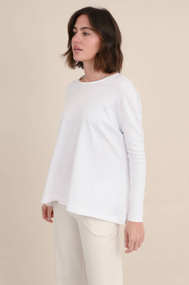 Love Joy Victory Langarmshirt aus Bio-Baumwolle in Weiß