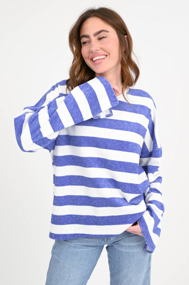 Love Joy Victory Frottee-Shirt GALENA in Blau/Weiß gestreift