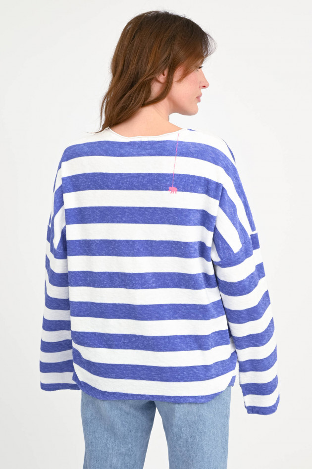 Love Joy Victory Frottee-Shirt GALENA in Blau/Weiß gestreift
