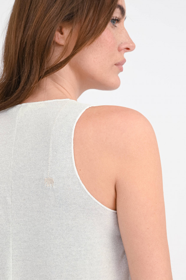 Love Joy Victory Glitzer-Top LUA mit V-Neck in Silber