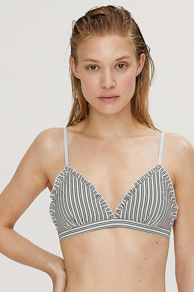 Love Stories Bikini-Top REGGIPETTO in Grau gestreift