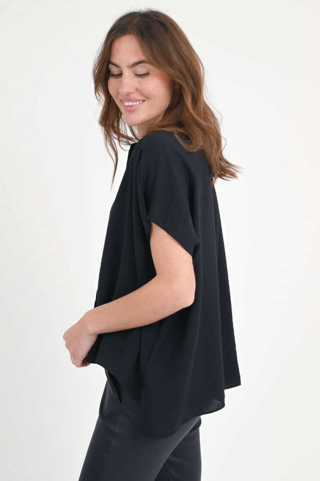 Lu Li Lina Bluse FLORA aus Tencel in Schwarz