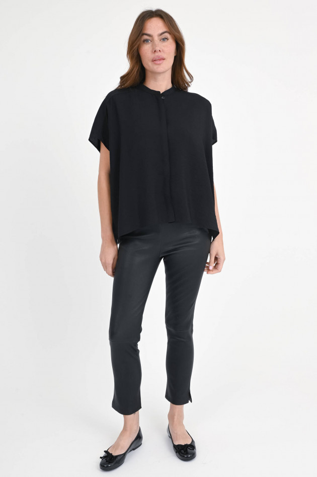 Lu Li Lina Bluse FLORA aus Tencel in Schwarz