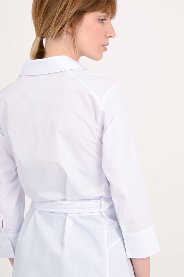 Lu Li Lina Wickelbluse aus Baumwolle in Weiß