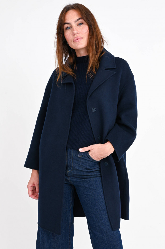 Lu Li Lina Kurzmantel aus Wolle in Navy