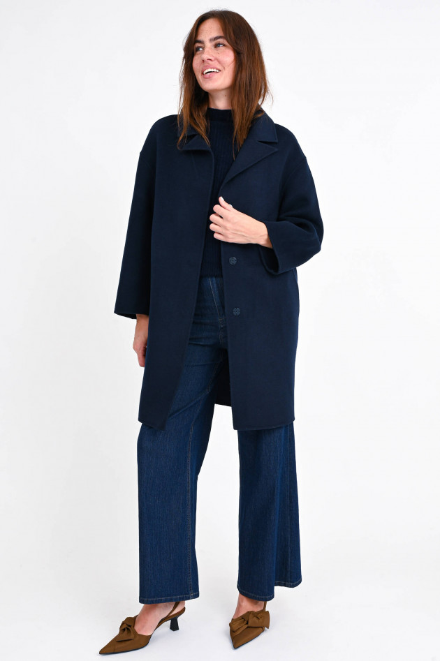 Lu Li Lina Kurzmantel aus Wolle in Navy