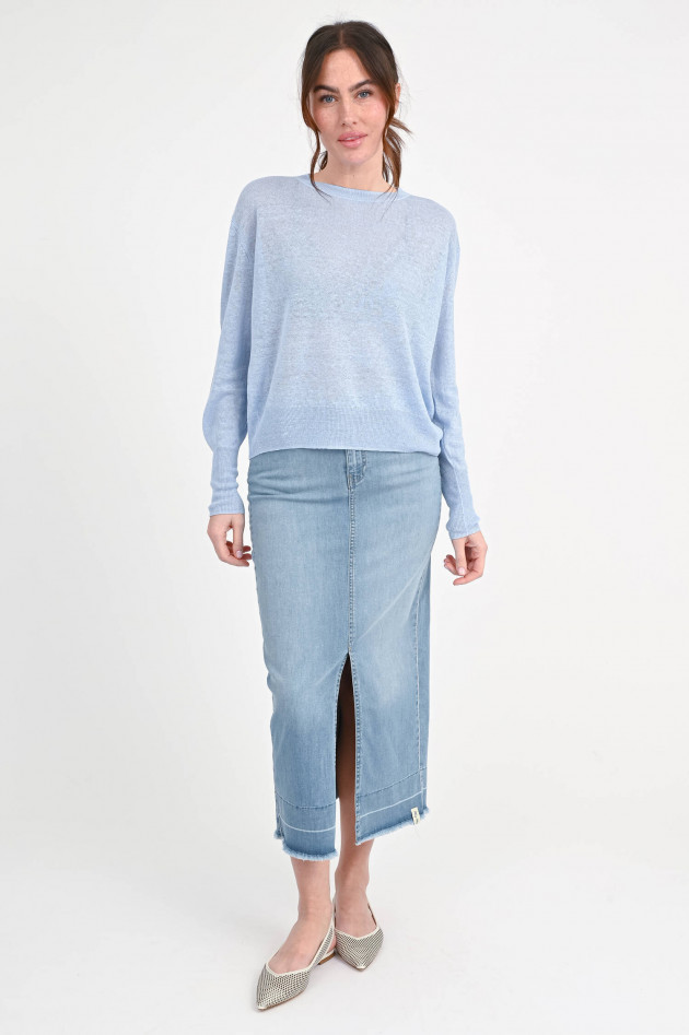 Lu Ren Pullover SANTE aus Hanf in Hellblau