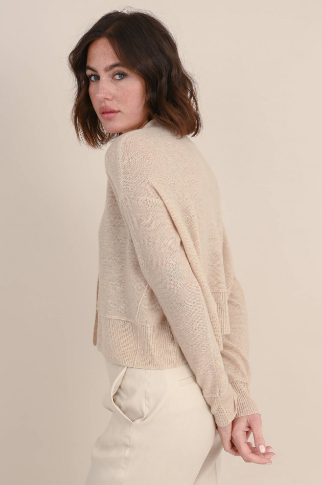 Lu Ren Strickjacke mit Pailletten-Details in Beige