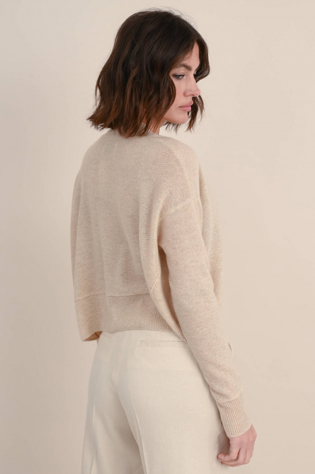 Lu Ren Strickjacke mit Pailletten-Details in Beige