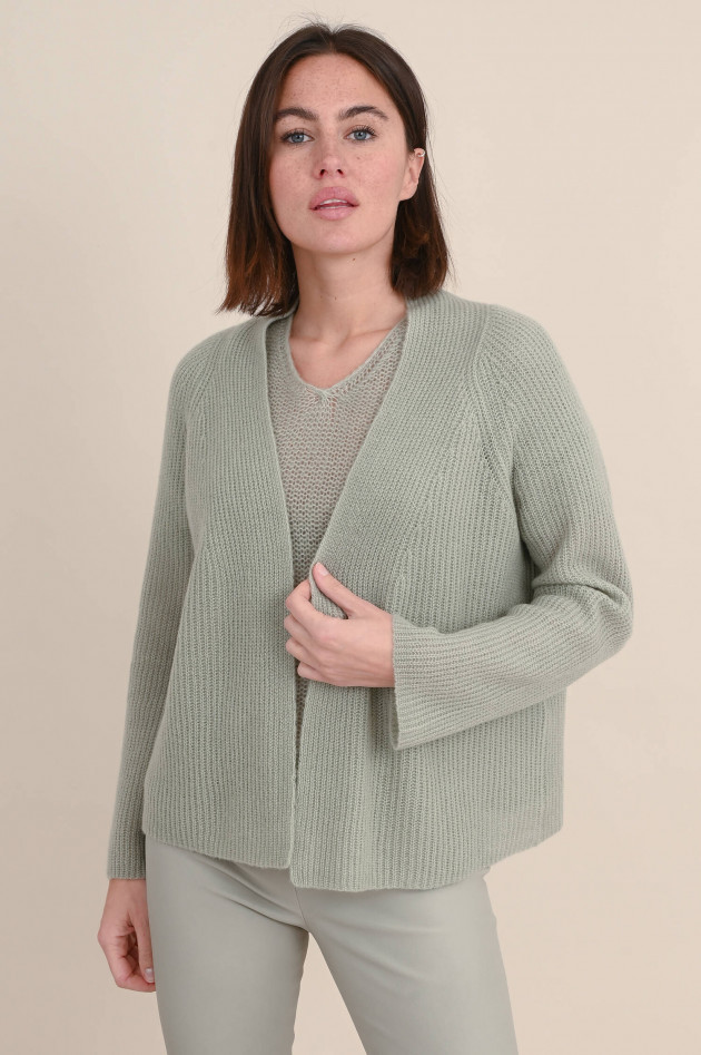 Lu Ren Cardigan CAREY aus Cashmere und Seide in White Tea
